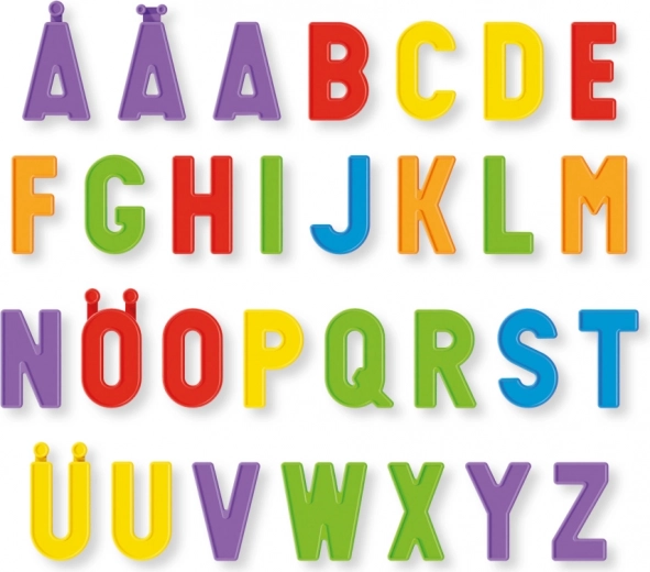 Beidseitige magnetische Tafel mit Buchstaben für Kinder – 58 Magnete