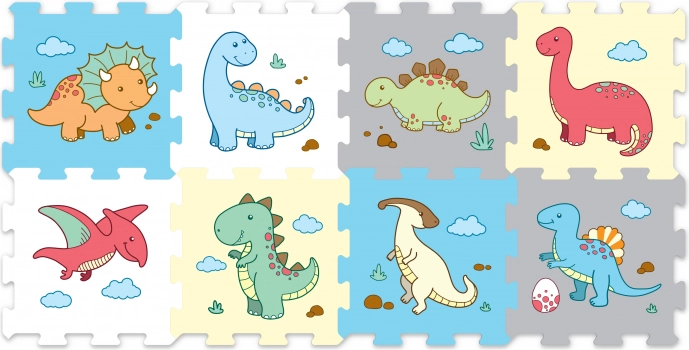 Schaumpuzzles Dinosaurier - 8 Stück