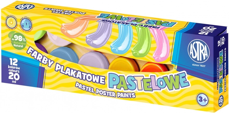 ASTRA Pastell-Tempera-Farben 12×20 ml