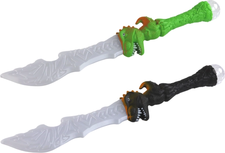 Lichtschwert mit Dinosauriergriff – grün oder schwarz