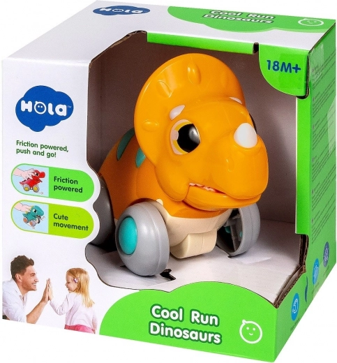 Interaktiver Kunststoff-Dinosaurier auf Rädern mit Antrieb und beweglichem Kiefer