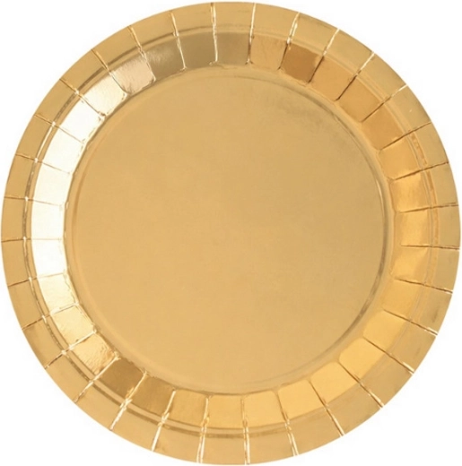 Papier­teller in Gold - 8 Stück