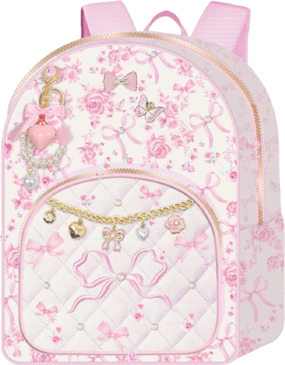 Deluxe Rucksack Blumenwiese rosa