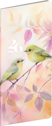 Taschenkalender Vögel monatlich 8 x 18 cm