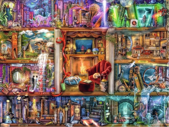 2D-Puzzle 1500 Teile Reiche Bibliothek