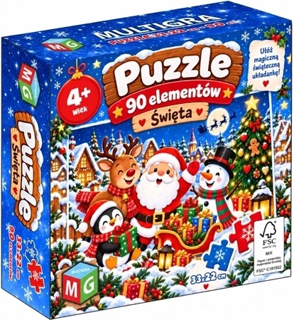 Kinderpuzzle Multigra Weihnachten, 90 Teile