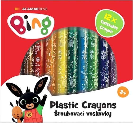 Drehbare Wachsmalstifte BING, Set 12 Stk.