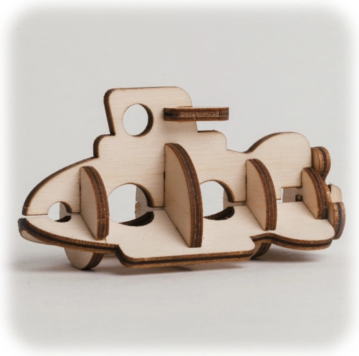 CuteWood Holz-3D-Puzzle U-Boot