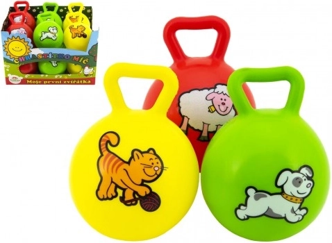 Ball mit Griff und Rassel Meine ersten Tierchen, 10 cm
