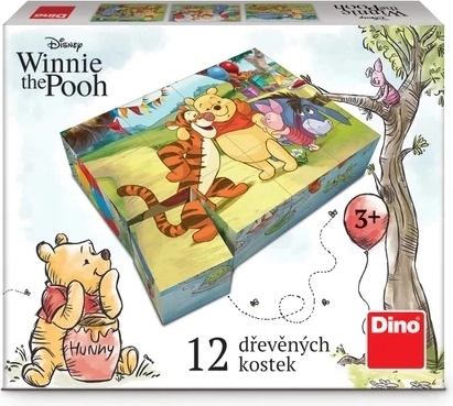 DINO Bildwürfel Winnie Puuh, 12 Würfel