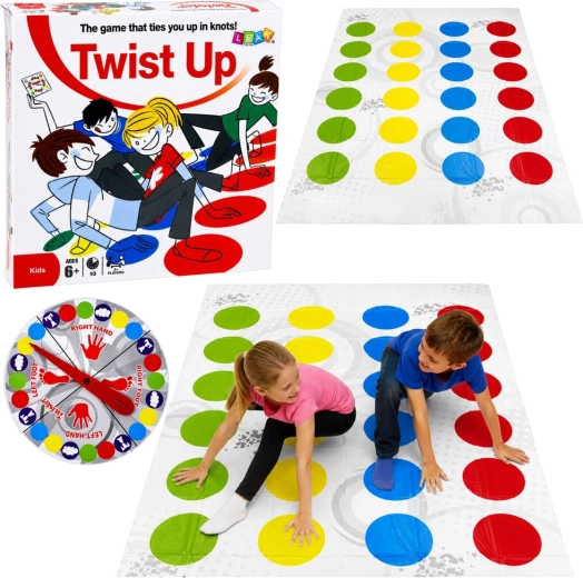 Familien-Bewegungsspiel Twist mit Matte und Drehscheibe