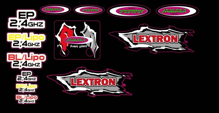 Aufkleberbogen für Lextron Desertbuggy