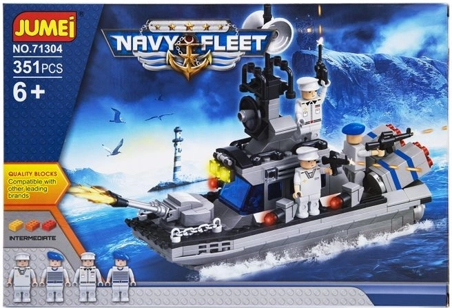Bausatz Jumei Navy Fleet – Militärboot, 351 Teile - 1 Stück