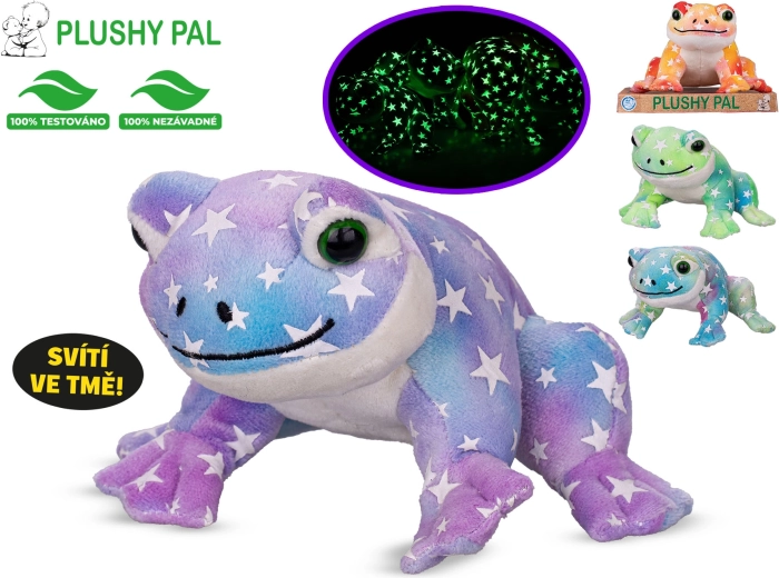Leuchtendes Plüschfrosch 12 cm