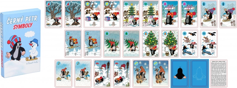 Schwarzer Peter mit Symbolmotiven – klassisches Kartenspiel