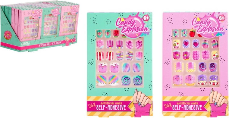 Create It! Candy bunte selbstklebende Kunstnägel