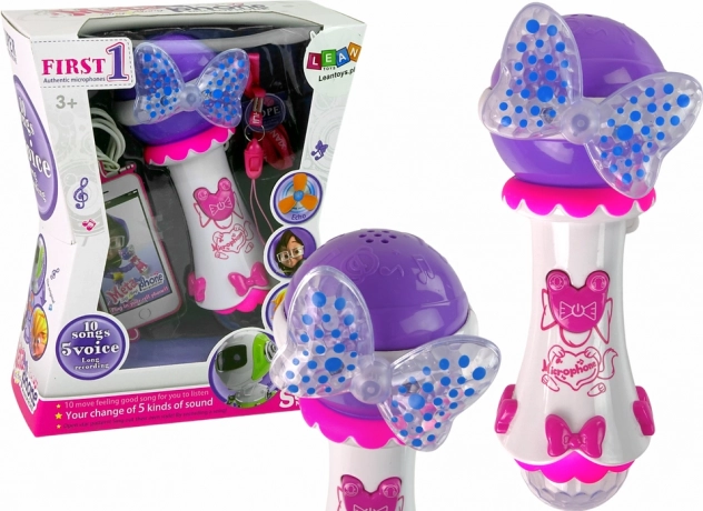 Kinder-Karaoke-Mikrofon mit MP3 und bunter Schleife