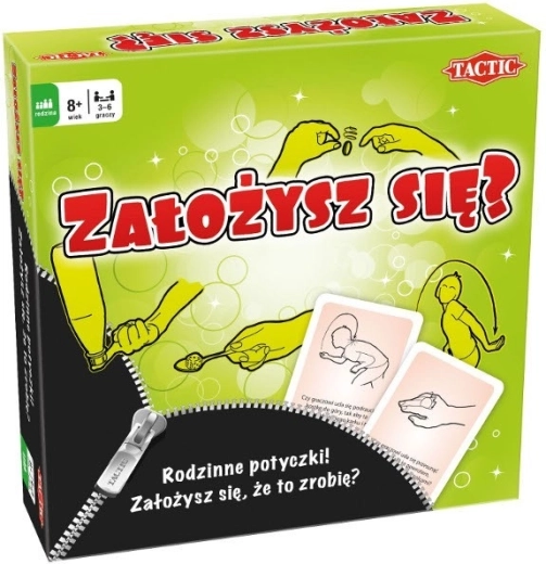 Familienspiel „Założysz się?“ – Wetten, Aufgaben und Wissen