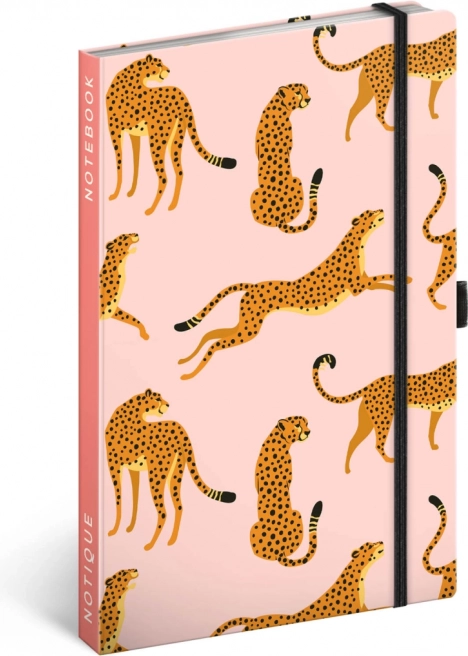 Liniertes Notizbuch mit Leopardenmotiv NOTIQUE 13 × 21 cm