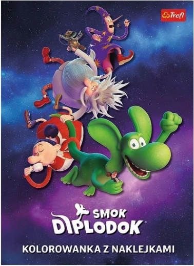 Drache Diplodok – Malbuch mit Stickern