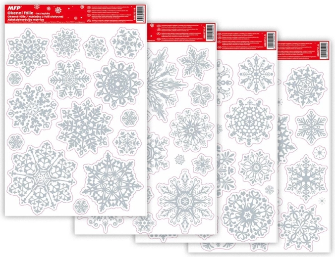 Weihnachtsfensterfolie mit Glitzer 20x30cm