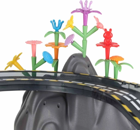 Dynamische Strecke mit Brücke, Steigung und Kurven