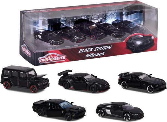 Majorette Black Edition Geschenkset mit 5 Autos