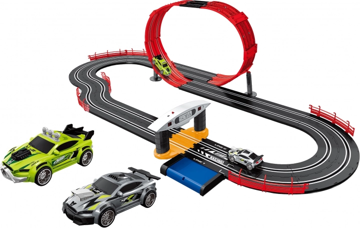 Autorennbahn mit Looping 560 cm für 2 Autos