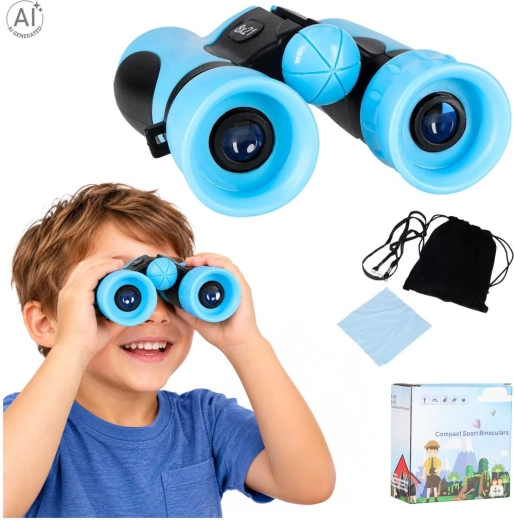 Kinder-Fernglas 8×21 mm mit Etui, blau