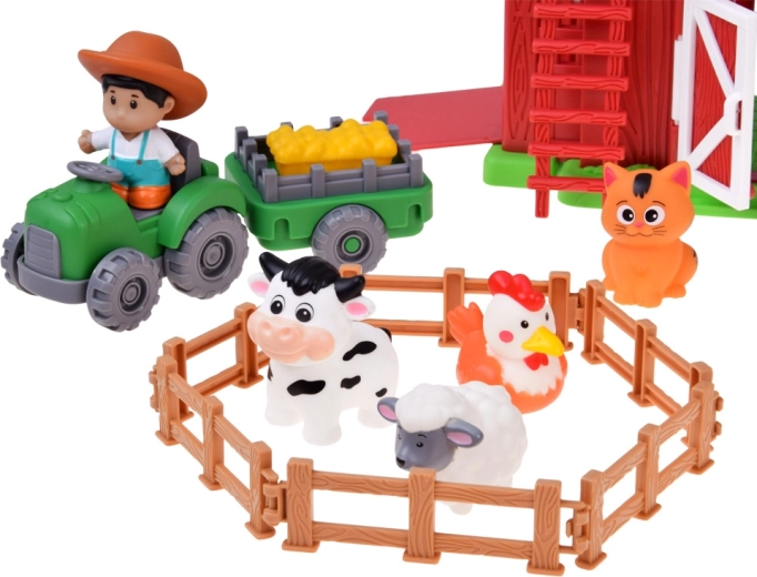 Traktor mit Anhänger und Figuren für Rollenspiele