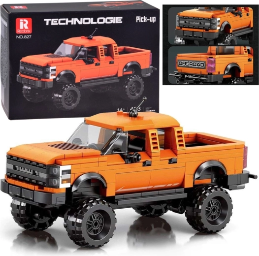 Konstruktionsbausatz Geländepick-up, orange, 423 Teile