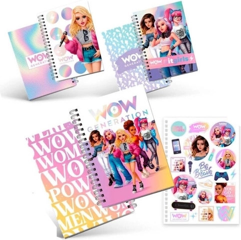 Spiralblock A5 mit 80 Blatt in fester Hardcover-Bindung WOW Generation Kids