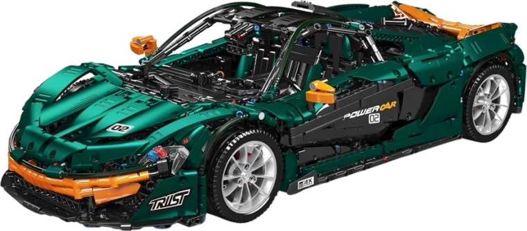 Mould King grüner Sportwagen-Bausatz