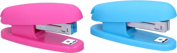 Mini-Heftgerät in ovaler Form – Blau