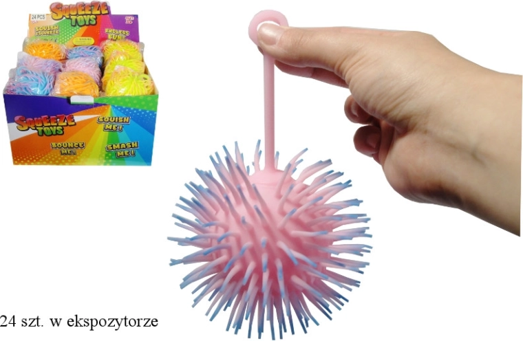 Leuchtender Gummiball Igel mit Öse