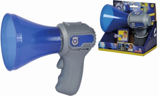 Polizeimegafon für Kinder mit Sirene und Stimmverzerrer 16 cm