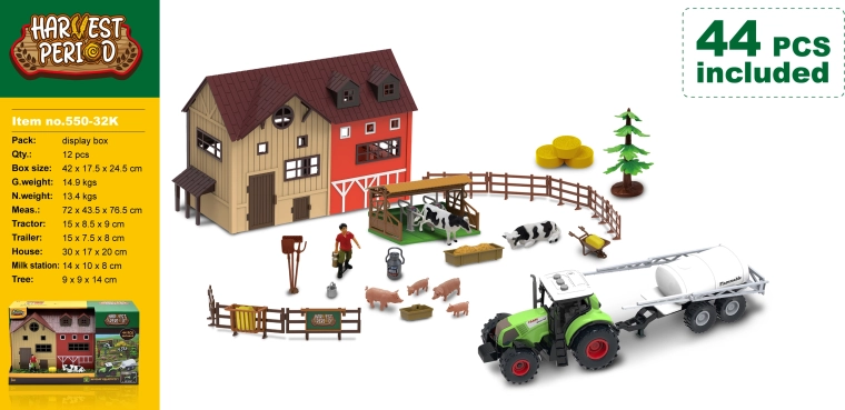 Milchfarm mit Traktor mit Licht- und Soundeffekten
