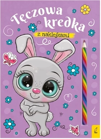 Kaninchen – Malbuch mit Regenbogen-Buntstift und Stickern
