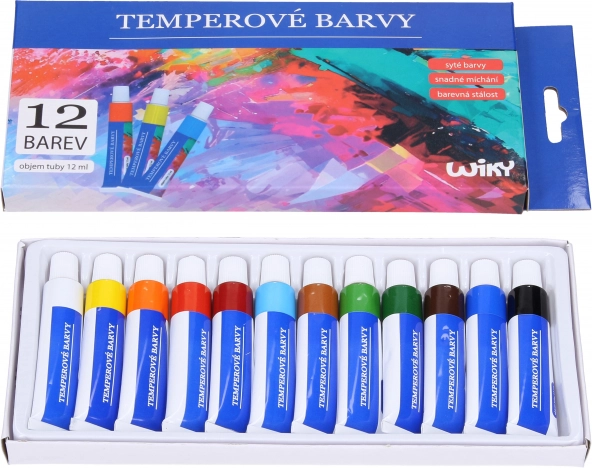 Tempera-Farben Metalletui 12×12 ml