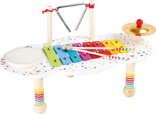 kleiner Holz-Musiktisch SMALL FOOT mit Punkten