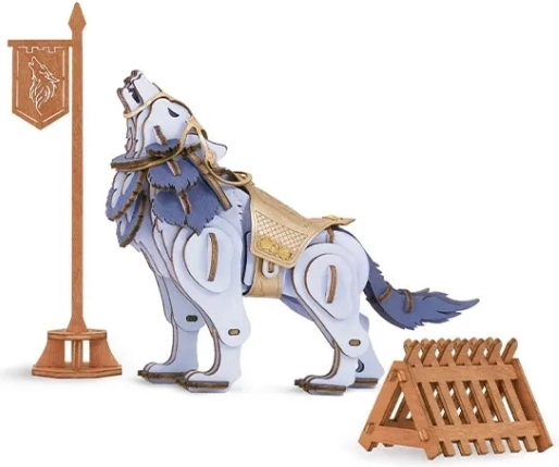 3D Holzpuzzle Wolf Krieger