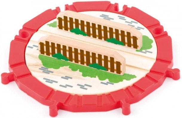 Große Premium-Drehscheibe für Holzeisenbahn