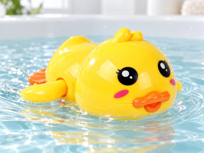 Schwimmt und bewegt ihre Füßchen