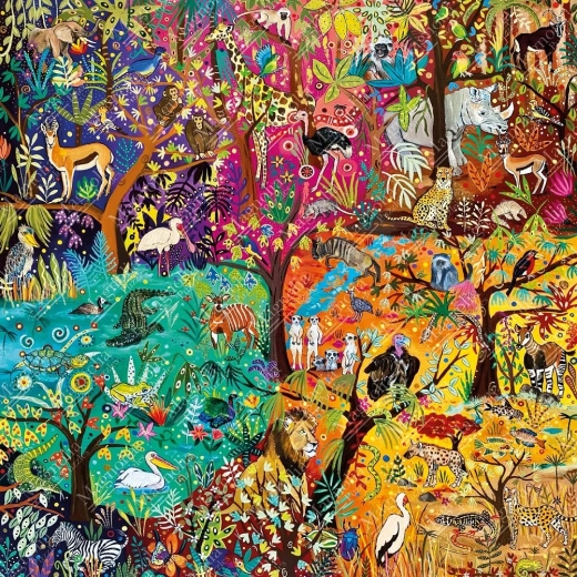 Puzzle Magnolia Regenbogen-Safari 1023 Teile