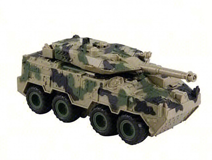 Militärisches Fahrzeug mit Schwungrad mit Effekten