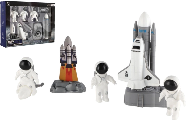 Weltraum-Set – Astronauten und abschussfähiger Space Shuttle mit Zubehör