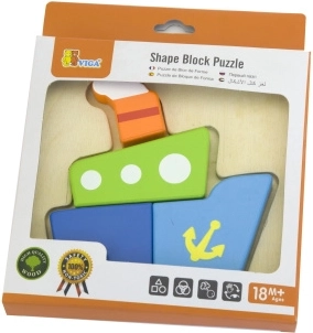 Viga erstes hölzernes Mini-Puzzle – Schiff