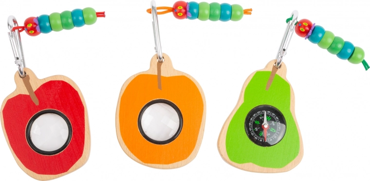 Forschungswerkzeug für Kinder Caterpillar mit Lupe und Kompass small foot