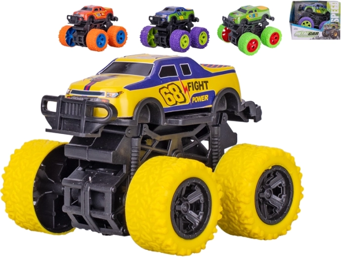Metall-Monstertruck mit Schwungrad, 10 cm
