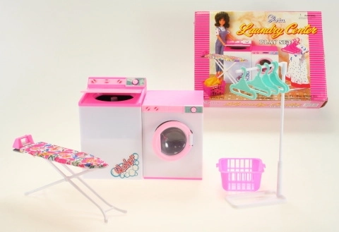 Glorie Wäscherei-Set für Puppen mit Waschmaschine, Trockner und Bügelbrett